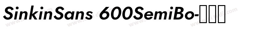 SinkinSans 600SemiBo字体转换